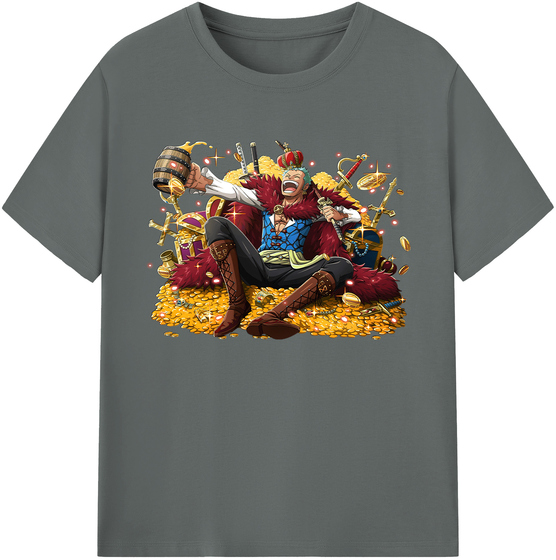 ワンピース ロロノア・ゾロ ONE PIECE Roronoa Zoro 綿100％ メンズ半袖Tシャツ｜肌触りやわらか＆通気性